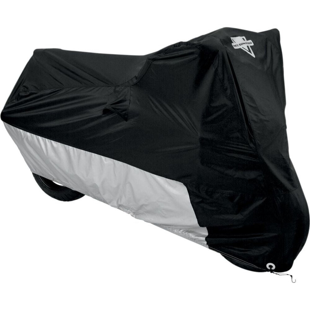 (M) Nelson Rigg Deluxe All-Season Motorcycle Cover Black / Silver-image-OPC-PFTFCHJ-NEW