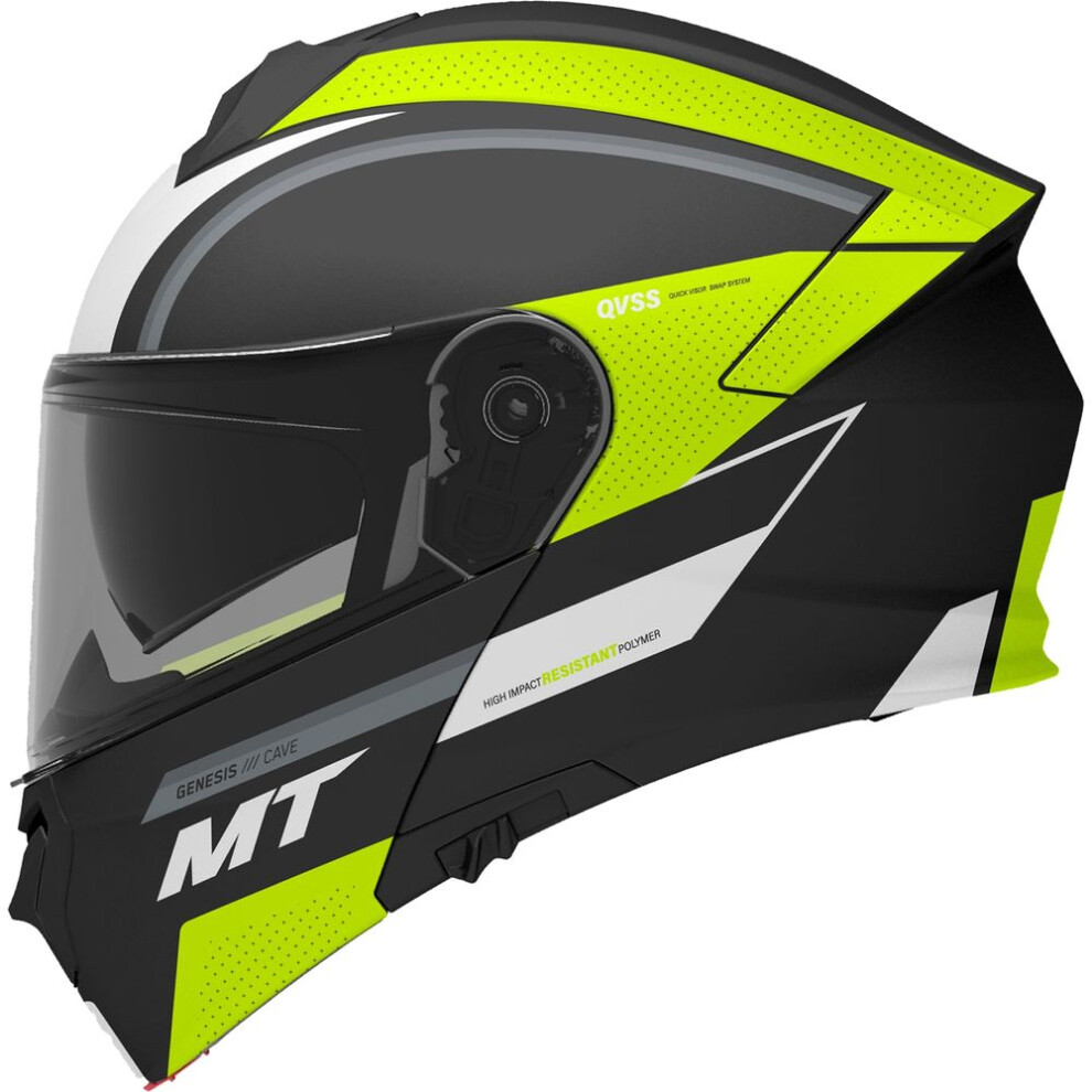 (XL) MT Genesis SV Cave A3 Flip-Up Helmet Matt Black / Fluo Yellow-image-OPC-PFTFCNY-NEW