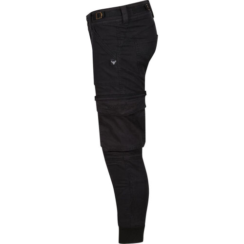 (UK 32) MotoBull Ryan Cargo Trouser Black 1
