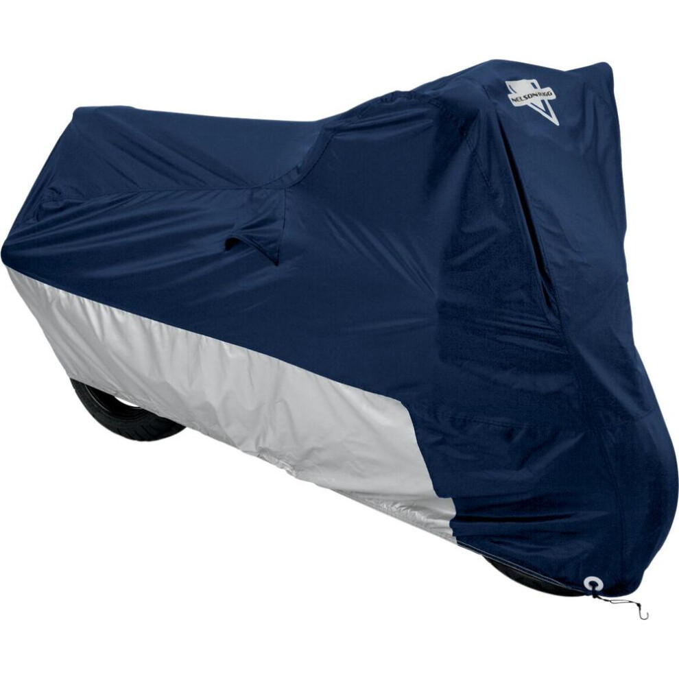 (M) Nelson Rigg Deluxe All-Season Polyester Motorcycle Cover Blue / Silver-image-OPC-PFTFD6X-NEW