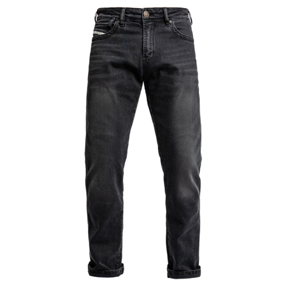 (36) John Doe Taylor Mono Riding Denim Jeans With XTM Fiber Used Black-image-OPC-PFTFDG7-NEW