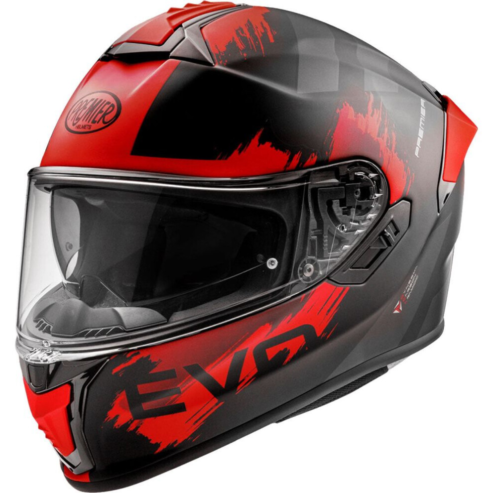 (L) Premier Evoluzione TO 92 Full Face Helmet Black / Red