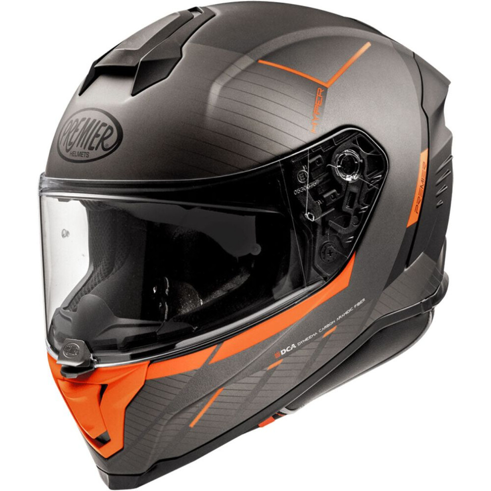 (XL) Premier Hyper RS 93 Full Face Helmet Black / Orange