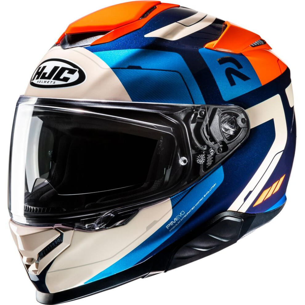 (M) Hjc Rpha 71 Cozad Full Face Helmet Mc27 Blue / Orange Blue,Orange 8804269456453