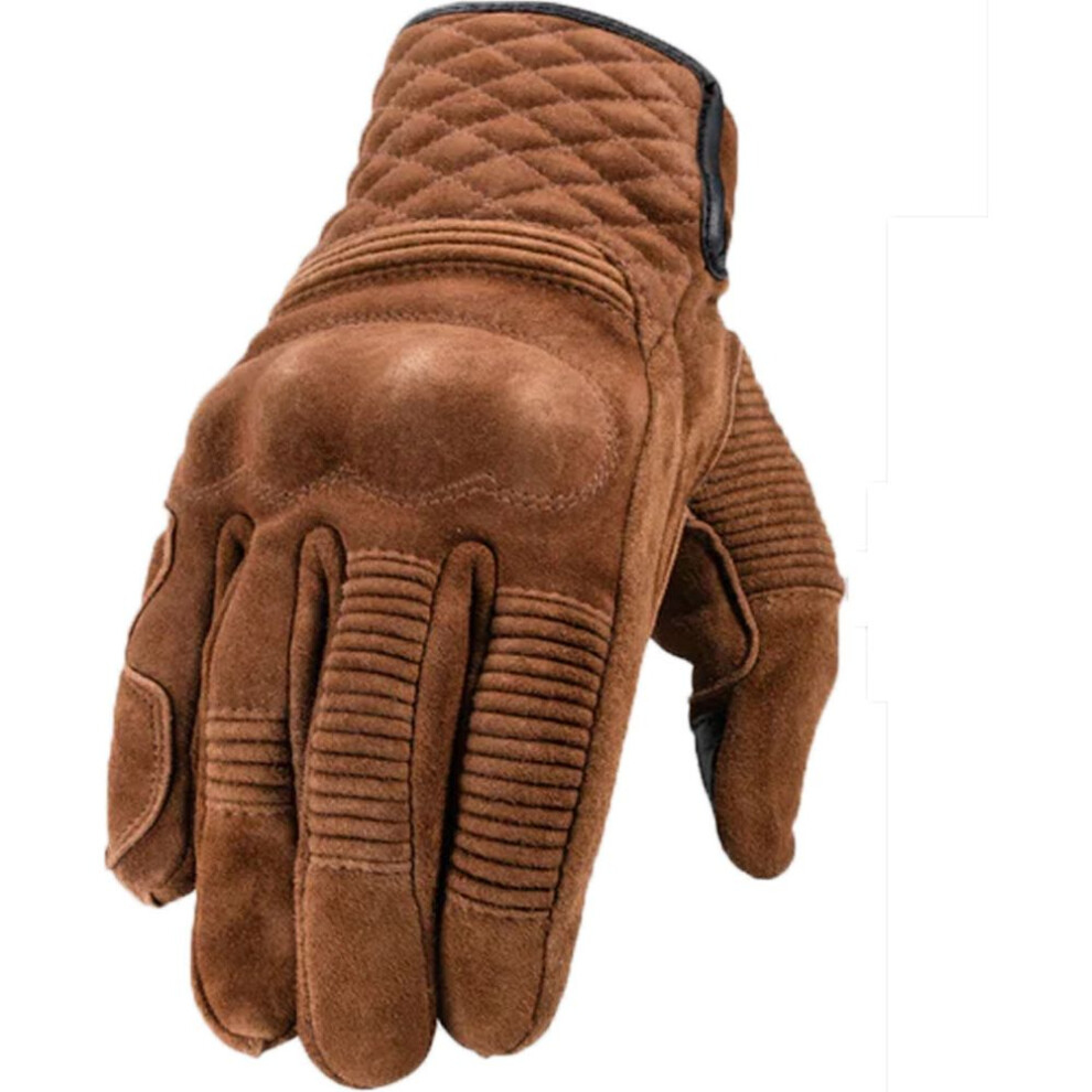 (3Xl) Rokker Tucson Leather Gloves Rough Brown 7630039492410