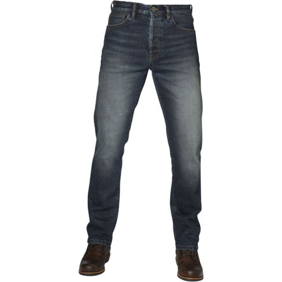 (40 (Long Leg)) Rokker Rokkertech AAA Straight Fit Denim Jeans Washed Blue-image-OPC-PFTFJWN-NEW