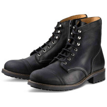 (EU 40) Rokker Moto Ranger Ladies Leather Boots Black