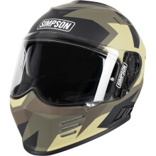 (S) Simpson Venom Comanche ECE 22.06 Full Face Helmet Green / Brown