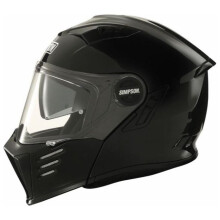 (XS) Simpson Darksome Solid ECE 22.06 Flip-Up Helmet Black