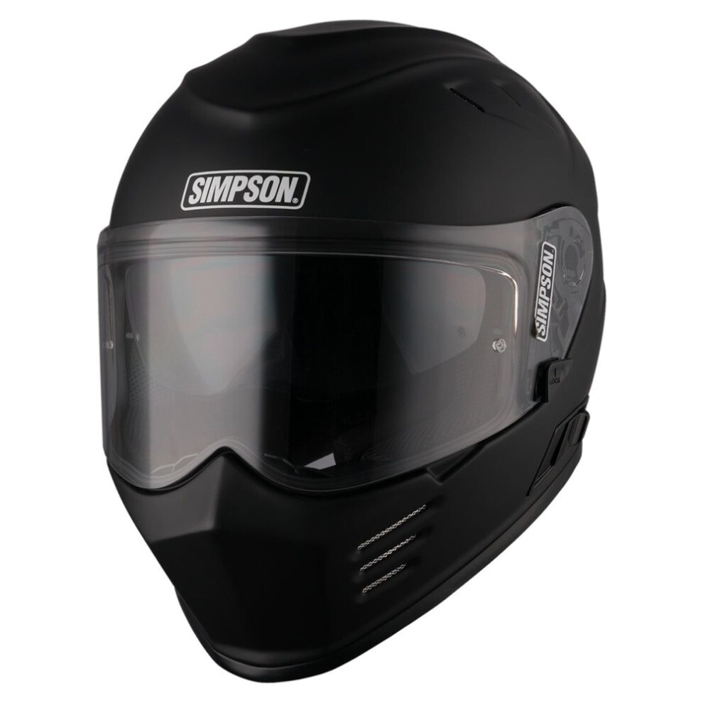 (L) Simpson Venom Solid Ece 22.06 Full Face Helmet Matt Black 7640174190959