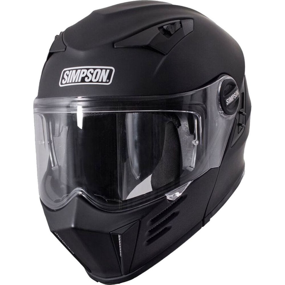 (Xl) Simpson Darksome Solid Ece 22.06 Flip-Up Helmet Matt Black 7640174196241