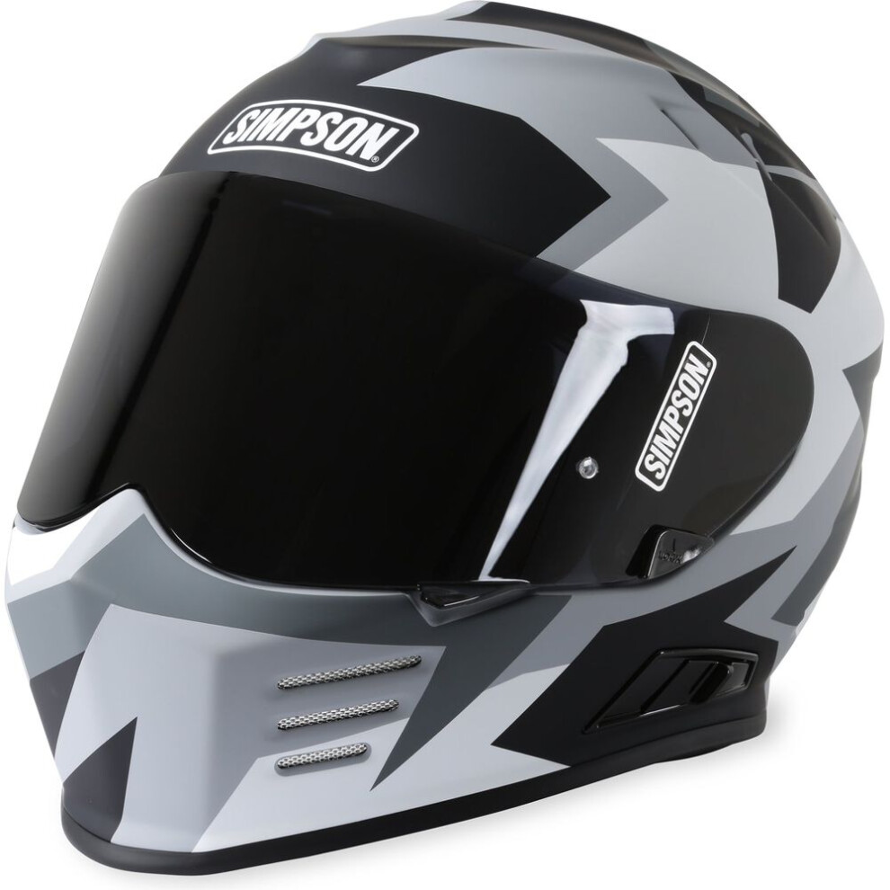 (S) Simpson Venom Have Blue Ece 22.06 Full Face Helmet Grey / Charcoal Blue,Grey 7640181139798