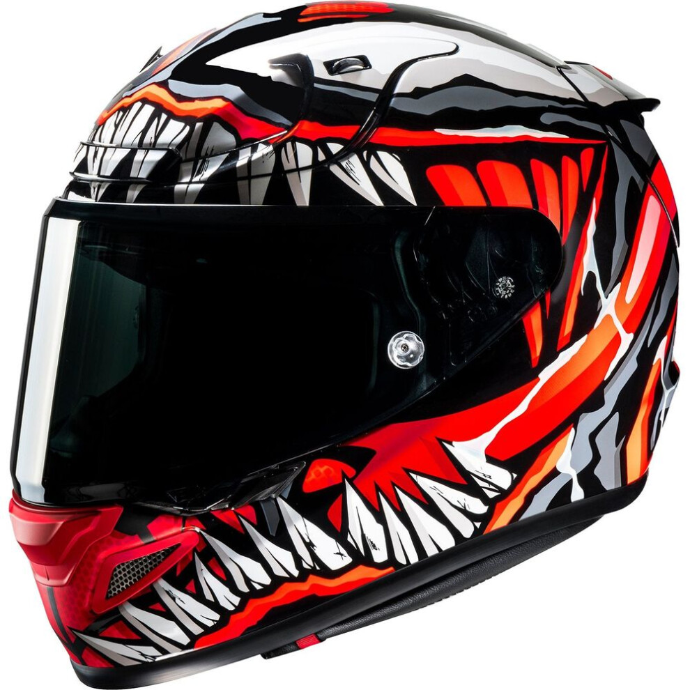 (Xs) Hjc Rpha 12 Maximized Venom Marvel Full Face Helmet Mc1sf Black / Red Black,Red 8804269482926