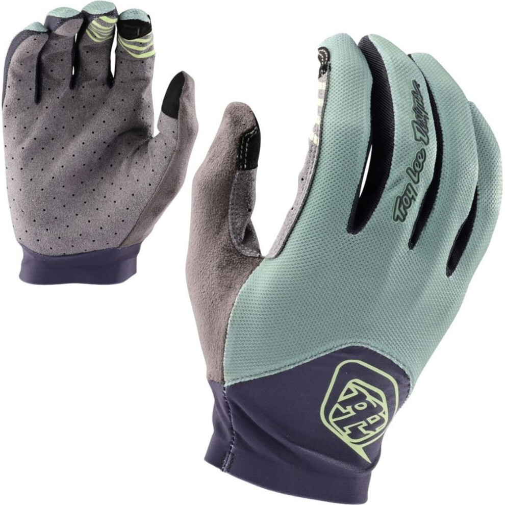 (L) Troy Lee Designs Ace 2.0 Textile Gloves Glass Green-image-OPC-PFTFMFP-NEW