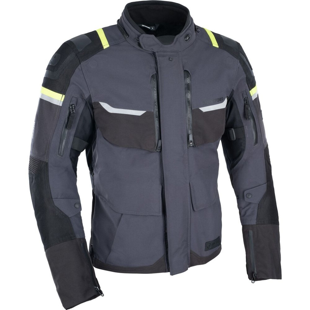(5Xl) Oxford Stormland Dry2dry Textile Jacket Grey / Black / Fluo Yellow Black,Yellow,Grey 5030009045899