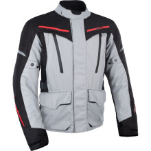 (XXL) Oxford Metro 2.0 Textile Jacket Grey / Black / Red