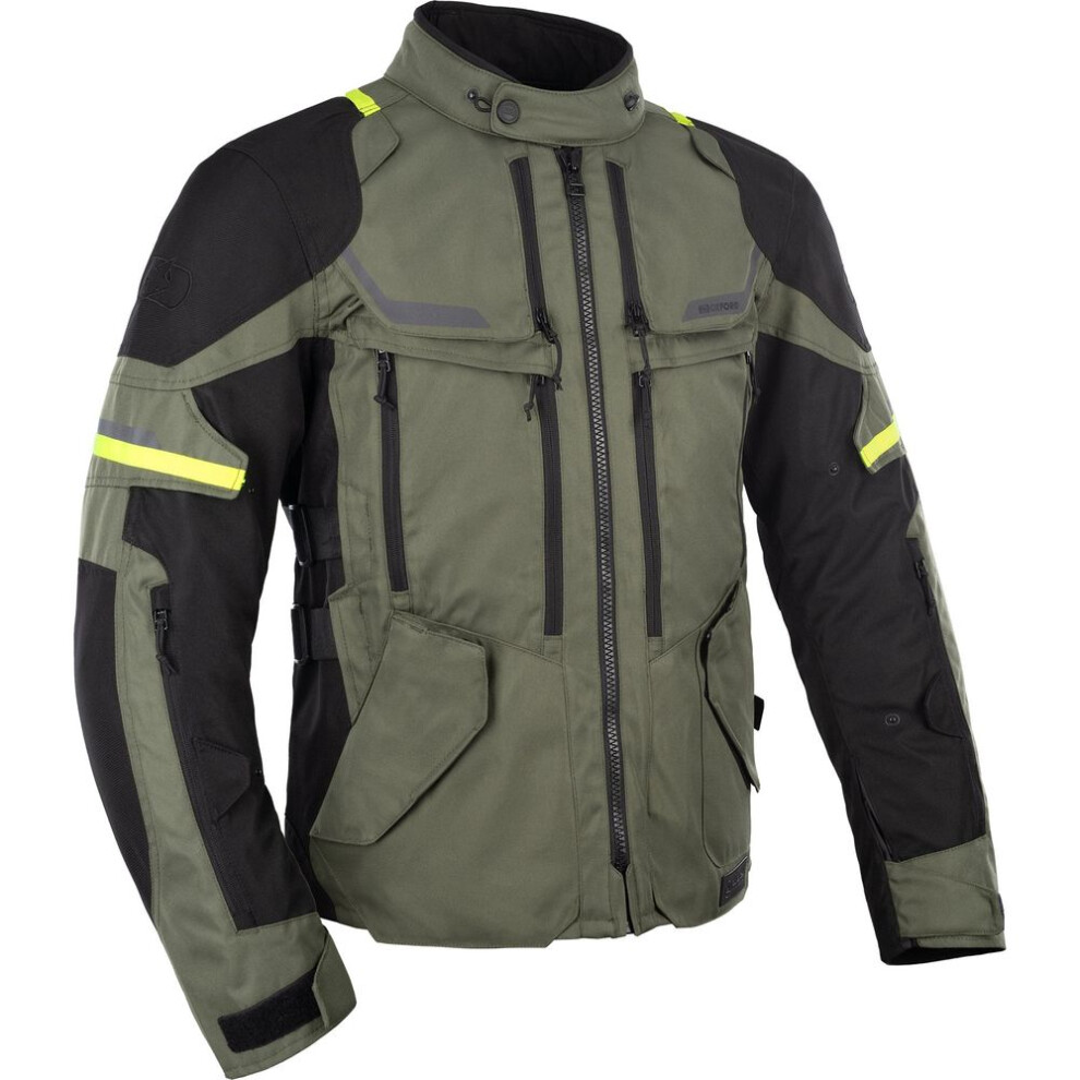 (S) Oxford Rockland Textile Jacket Khaki / Black / Fluo Yellow Black,Yellow 5030009031793