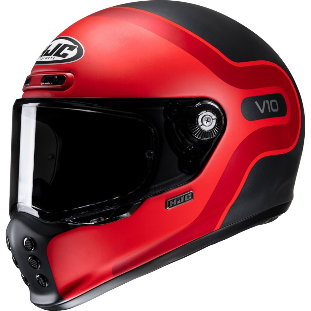 (L) Hjc V10 Grape Full Face Helmet Mc1sf Red 8804269425169