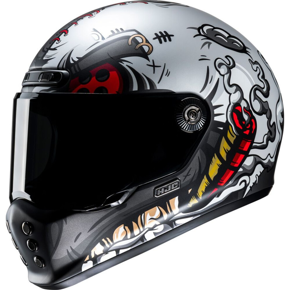 (M) Hjc V10 Vatt Full Face Helmet Mc1sf Red 8804269479988