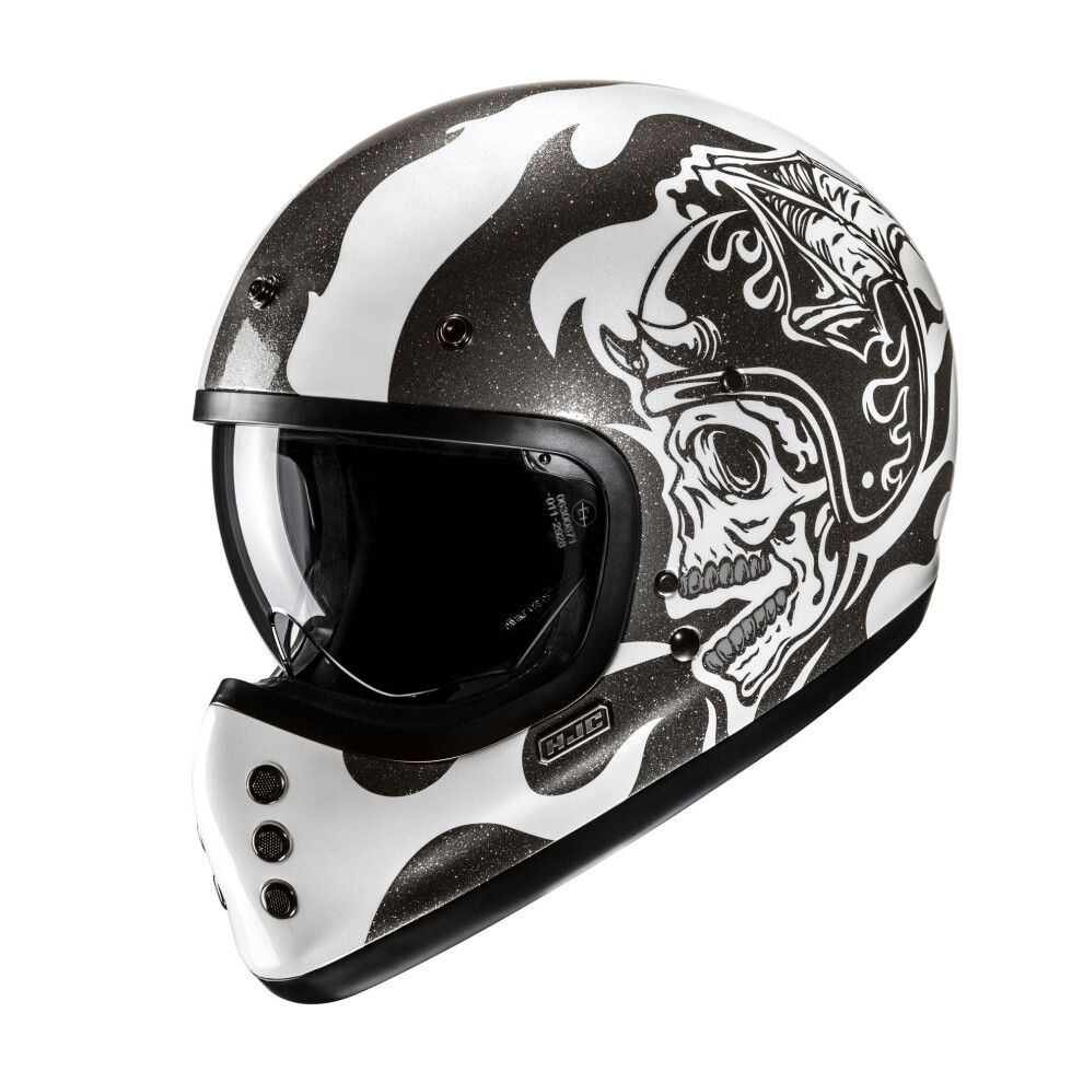 (S) Hjc V60 Flame Full Face Helmet Mc5 Black 8804269046418