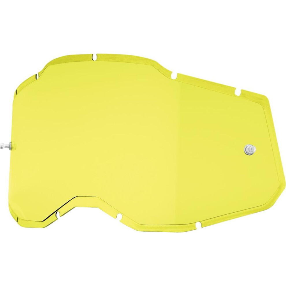 100% Accuri 2 / Racecraft 2 / Strata 2 Goggle Injected Lens Yellow 841269168649