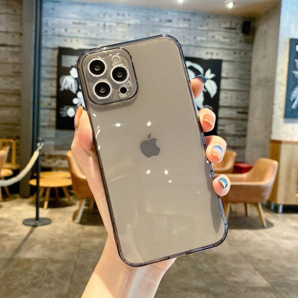 (black, iPhone 11) Transparent Silicone Case For Iphone 16 15 14 13 12 11 Pro Max 6s 7 8 Plus X Xr Xs Max Se 2020 Fashion Camera Protection Case Back Cover
