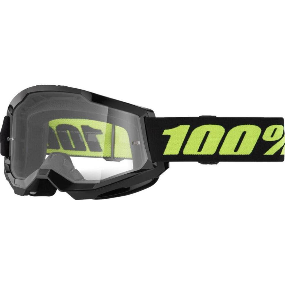 100% Strata 2 Solar Eclipse Goggle Black / Clear-image-OPC-PFTFV2K-NEW