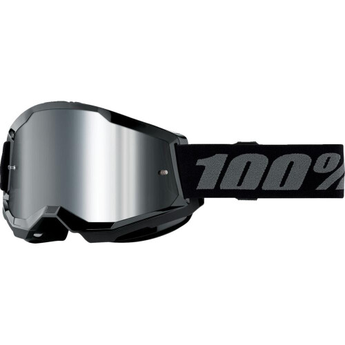 100% Strata 2 Junior Goggle Black / Mirror Silver