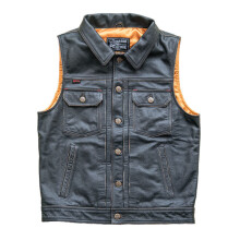13 And A Half Magazine Blood Moon Leather Vest Black - XXL