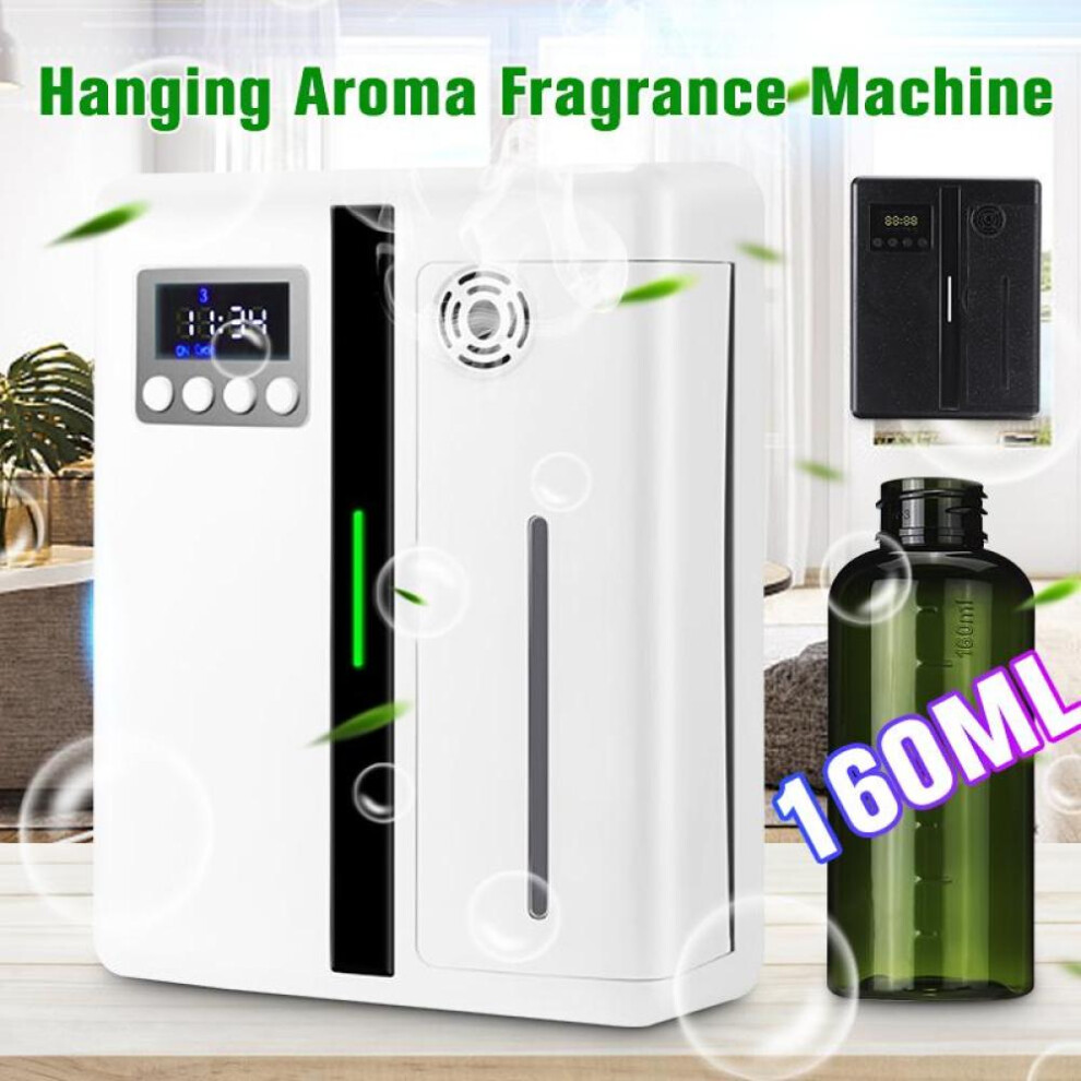 (white) 2 Colors Intelligent Aroma Fragrance Machine Air Purifier 160ml Timer Scent Diffuser Machine Essential Oil Sprayer Aroma Machine