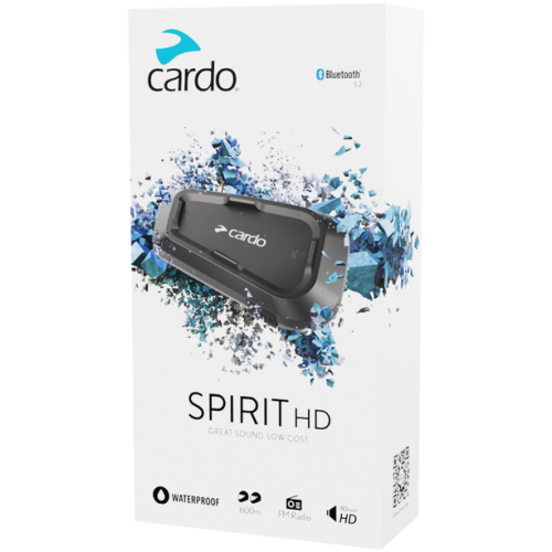 Cardo Spirit HD motorcycle intercom 2 channels 600 m Black