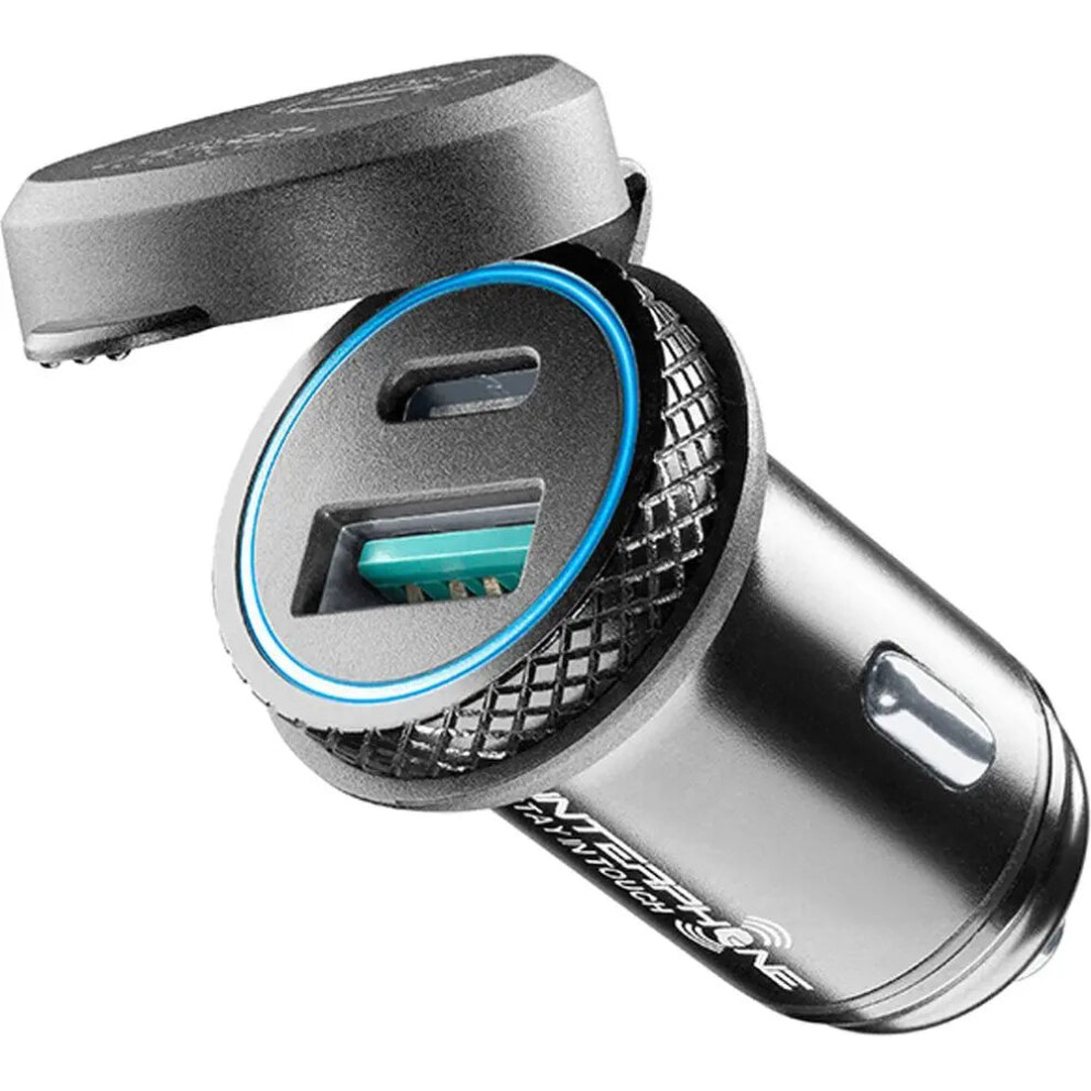 Interphone Usb Type C Adapter Cigarette Lighter Black 8018080432293