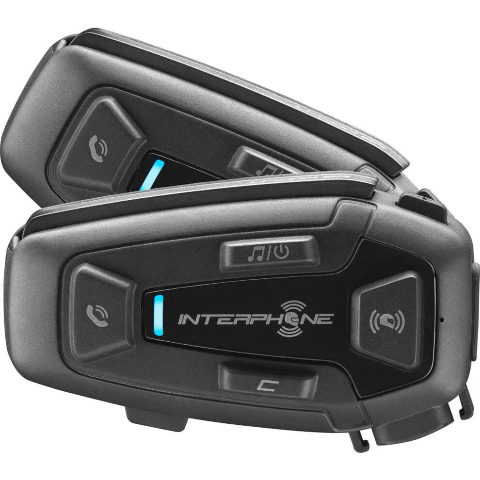 Interphone Ucom 8R Mesh Bluetooth Intercommunication System - Twin Pack Black 8018080448591