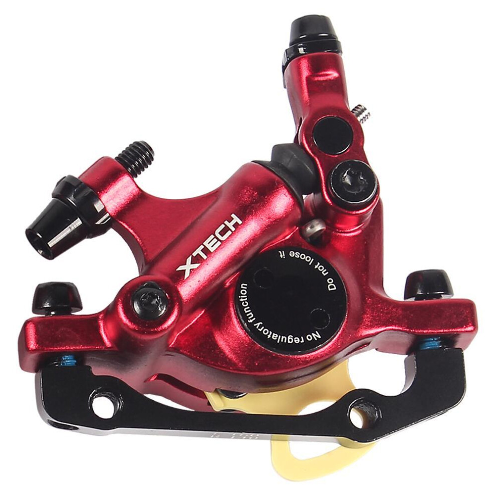 (red, Front caliper) Bike Hydraulic Disc Brake Front Rear Calipers Cycling Mtb Folding Bicycle