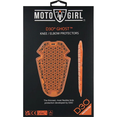 MotoGirl D3O Ghost L1 Ladies Knee / Elbow Protector Orange - Pair 2