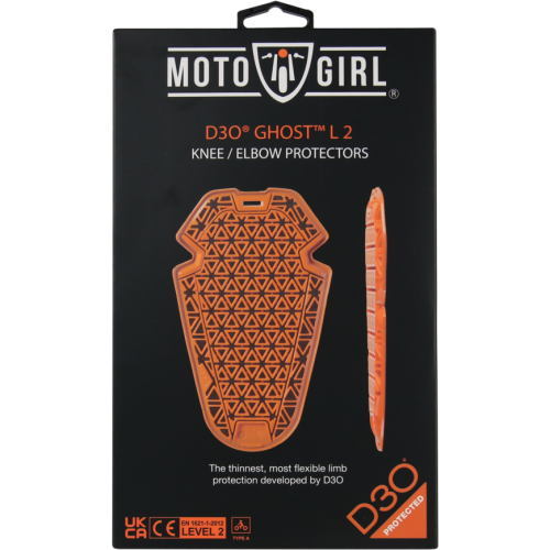 MotoGirl D3O Ghost L2 Ladies Knee / Elbow Protector Orange - Pair 2