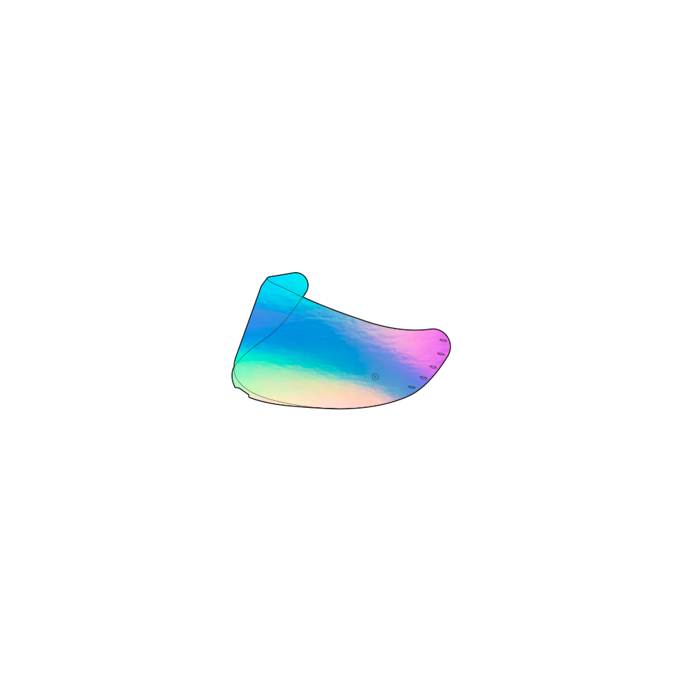 Mt Atom 2 Sv 22.06 Mt-V-35 Dks512 Visor Iridium Rainbow 8434639195455