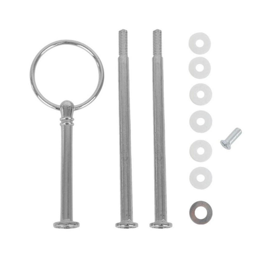 (silver) Handle Cake Stand Party Rod Tray Accessories Wedding