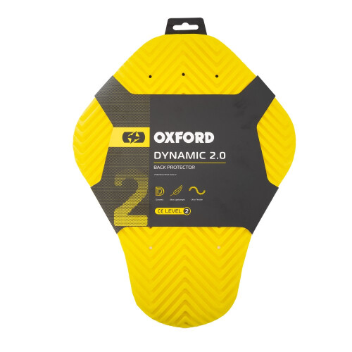 Oxford Dynamic 2.0 Level 2 Back Protector Insert Yellow - One Size 1