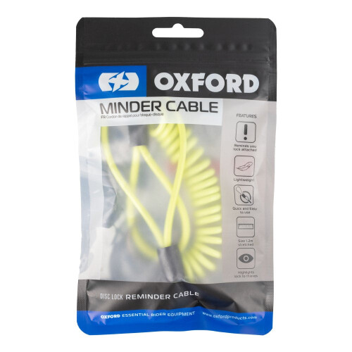 Oxford Disc Lock Minder Cable Yellow - 1.2m 2
