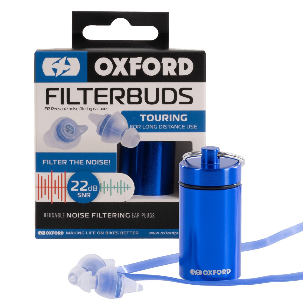Oxford Filterbuds Touring 22 Snr Ear Buds Clear / Blue 5030009452796