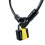 Oxford Loop 10 Hopped Cable & Padlock Black / Yellow - 10mm x 1.8m 1