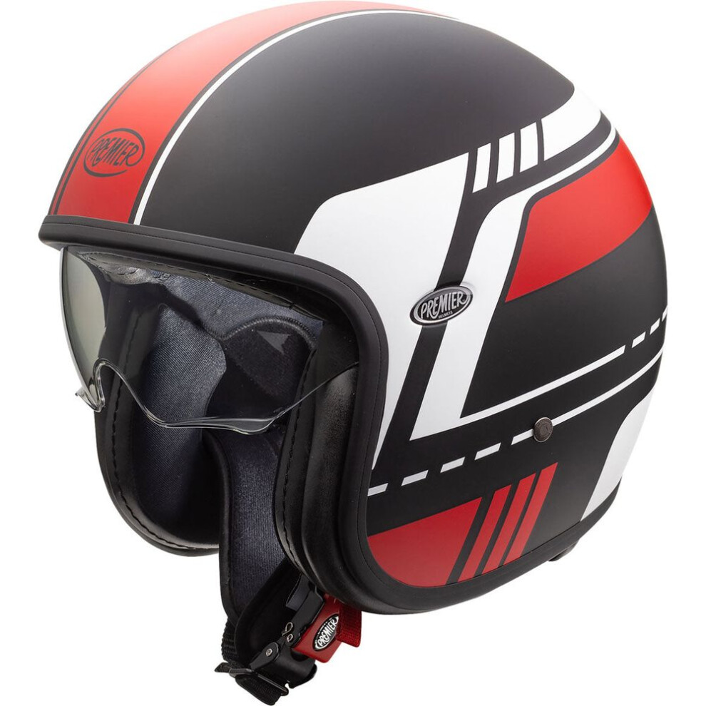 Premier Vintage BL 92 Open Face Helmet Black / Red - L