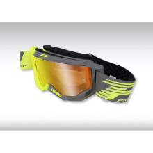 Máscara infantil + óculos - PROGRIP - 3101-312 / 3300-347 FL - Amarelo fluorescente/Cinza - Tamanho único - Lente multicamada espelhada
