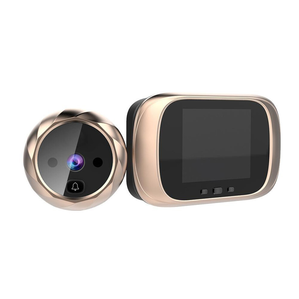 (gold) 2.8 Inch Lcd Color Screen Digital Doorbell Electronic Peephole Door Camera Viewer 90 Degree Door Eye Door Ring Monitor