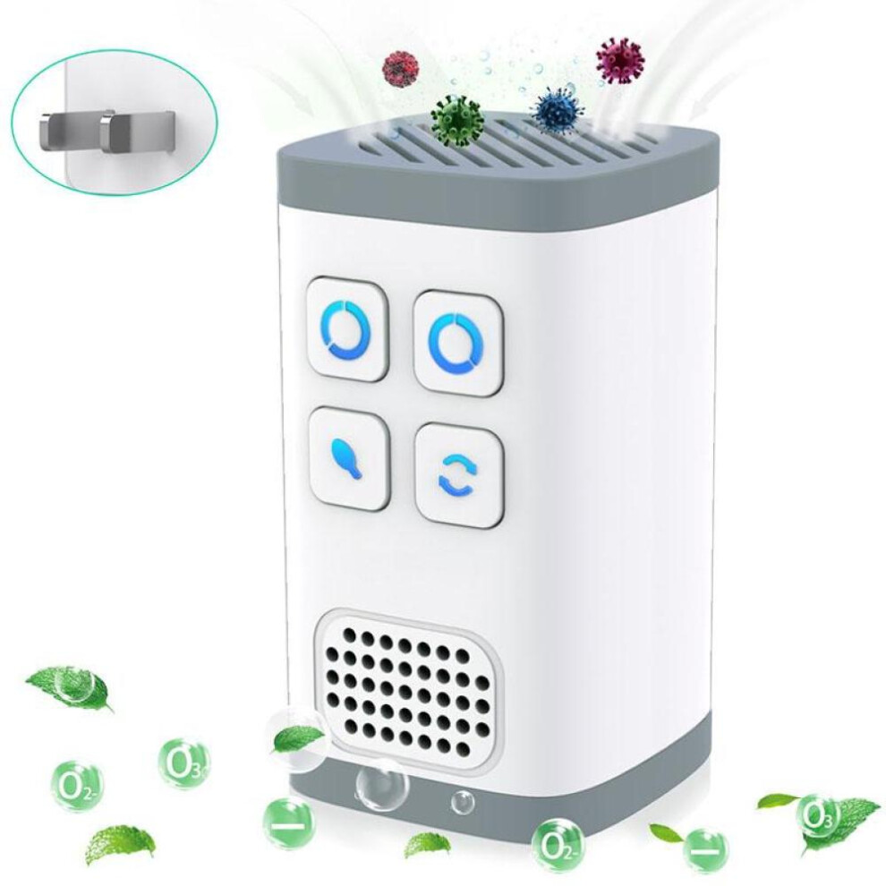 (white, US plug) Air-purifier Ozone Generator Ionizer Generator Purification Home Toilet Deodorizer Pet Deodorizer