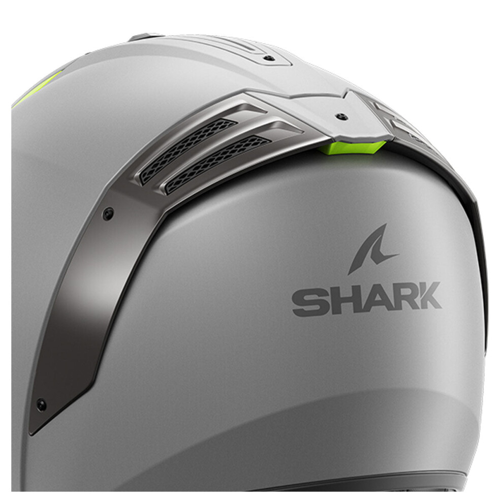 Shark Spoiler Fluo Yellow / Silver For Spartan RS Helmets-image-OPC-PFTG7DM-NEW