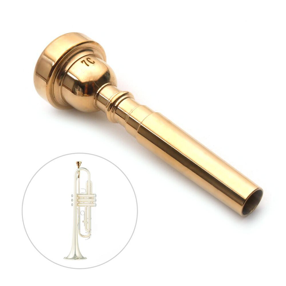 (gold, 7C) Trumpet Mouthpiece Musical Instrument Accessories Gold Plated 7c