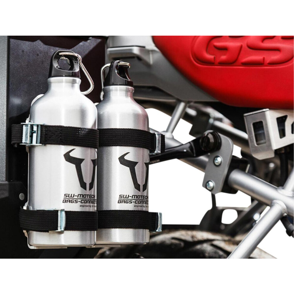 Sw-Motech Stainless Steel Bottle Set For Trax Side Cases | Vendor No Alk.00.165.30800/S - 0.6 Liters Silver 4052572000243
