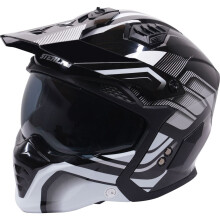 Stealth Fighter HS711 Convertible Helmet Graphic Orbit Black / Gloss Silver - M